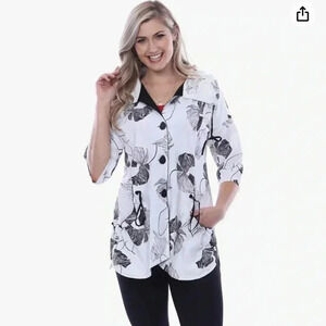 Parsley & Sage - Pauline, Button Front, 3/4 Sleeve, Women's Fancy Long Jacket